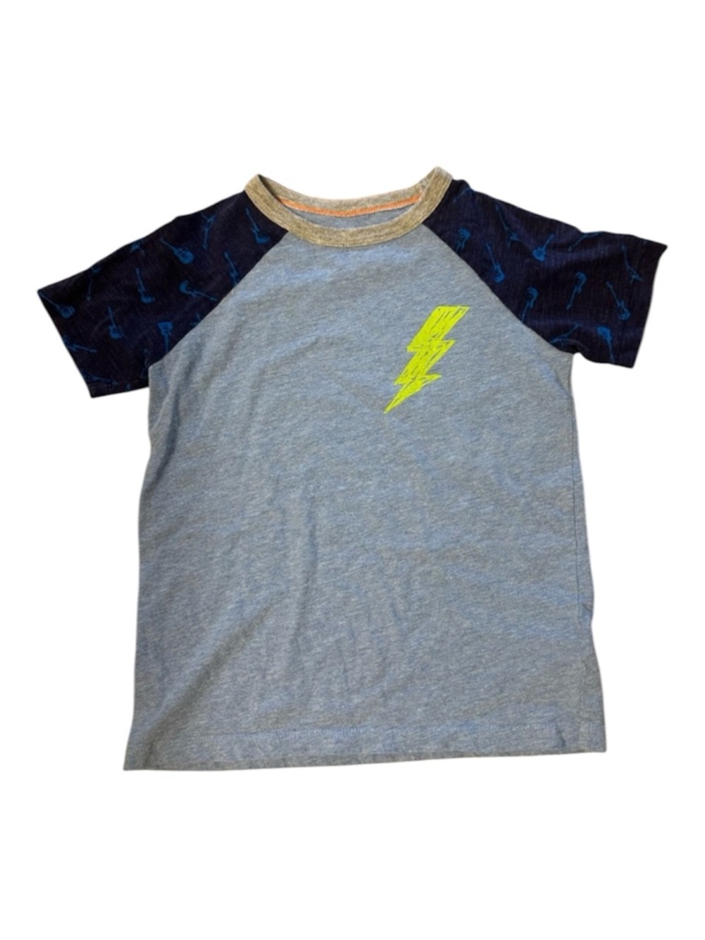 Mini Boden Kid's tee with lightning bolt sleeves in size 6-7Y